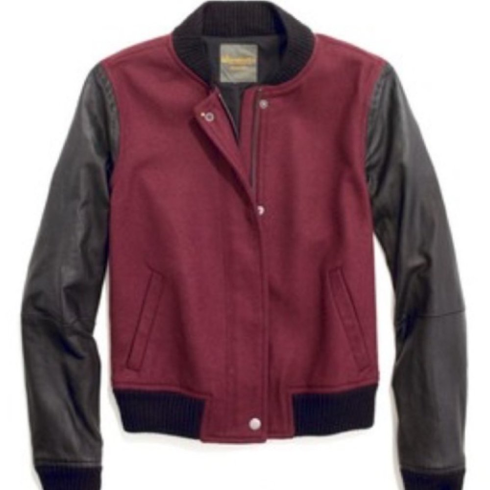 Wearmaster x Madewell Burgundy Varsity Jacket